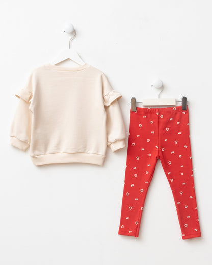 XO Legging & Ruffle Sweater Set - 6M-2Y