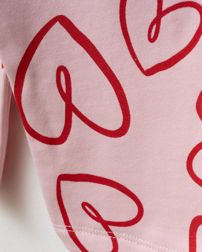 Heartful Pants & Sweater Set - Red/Pink/Purple - 6M-2Y