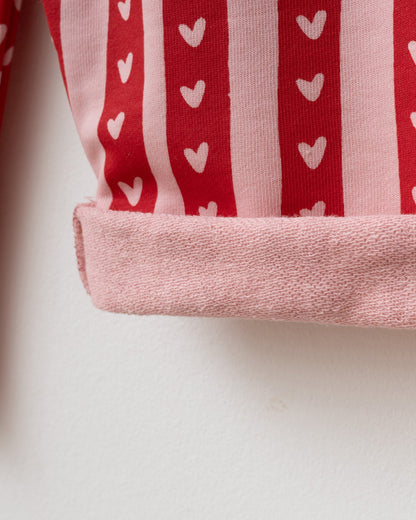 Heart Print with Love Detail Pants & Sweater Set - 6M-2Y
