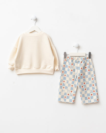 SUNDAY FUNDAY Pants & Sweater Set - Pink/Red/Blue - 6M-2Y