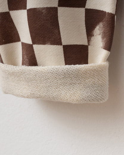 SNUGGLES Checkered Pants & Sweater Set - Anthracite/Brown - 6M-2Y