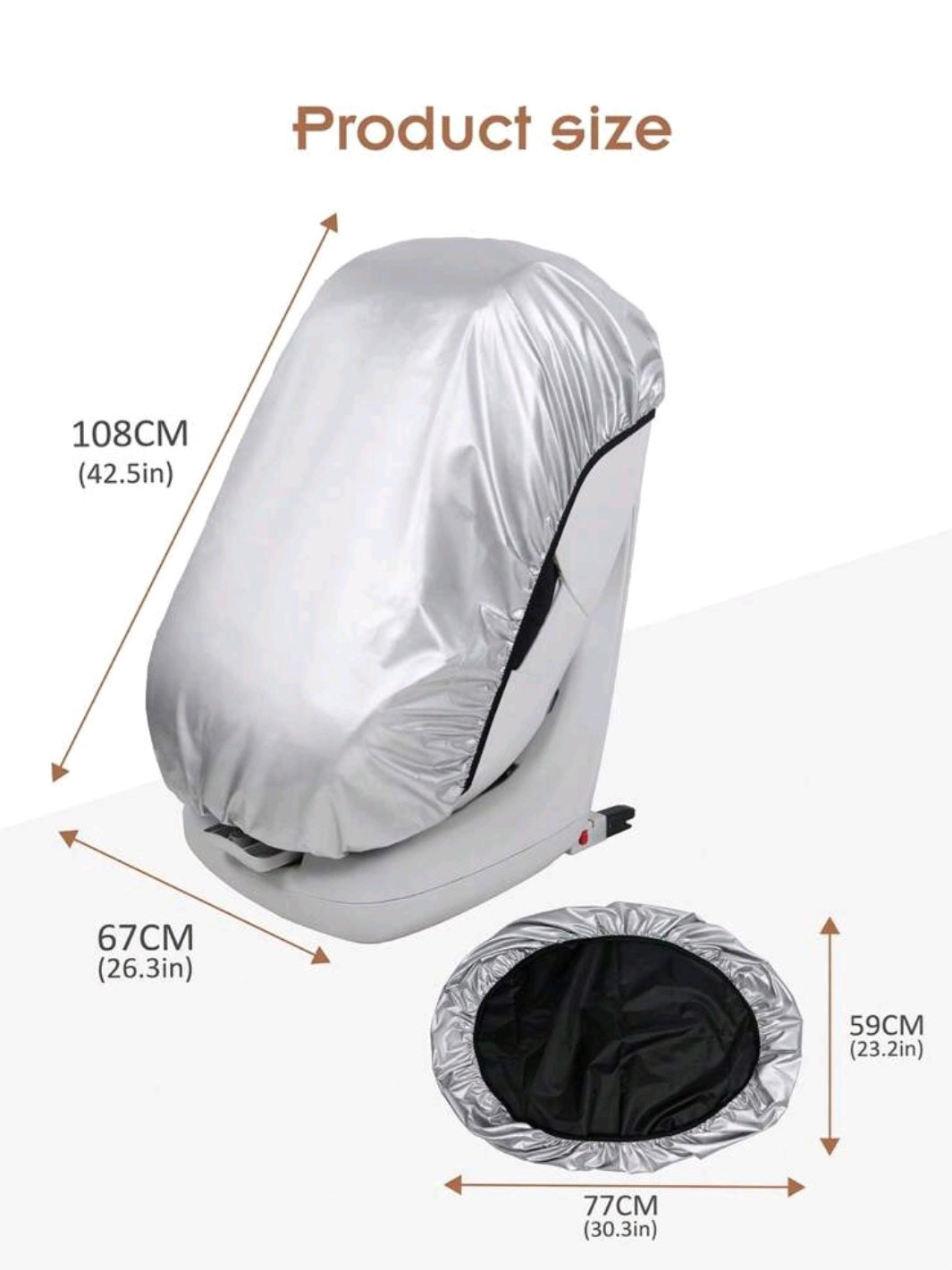 Car Seat Sun Shade Cover