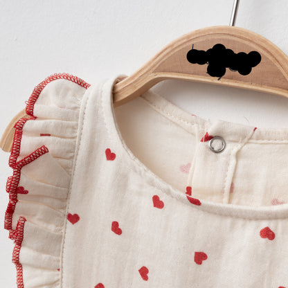 Heartful Romper with Hat - 3-18M
