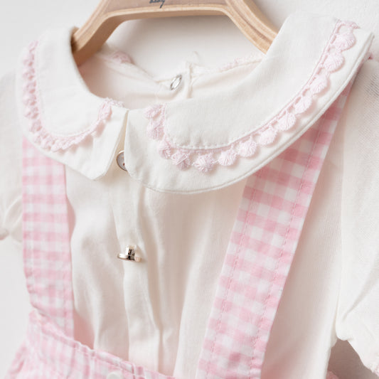 Pink Checkered Dress - 3-18M