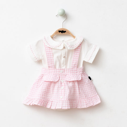 Pink Checkered Dress - 3-18M