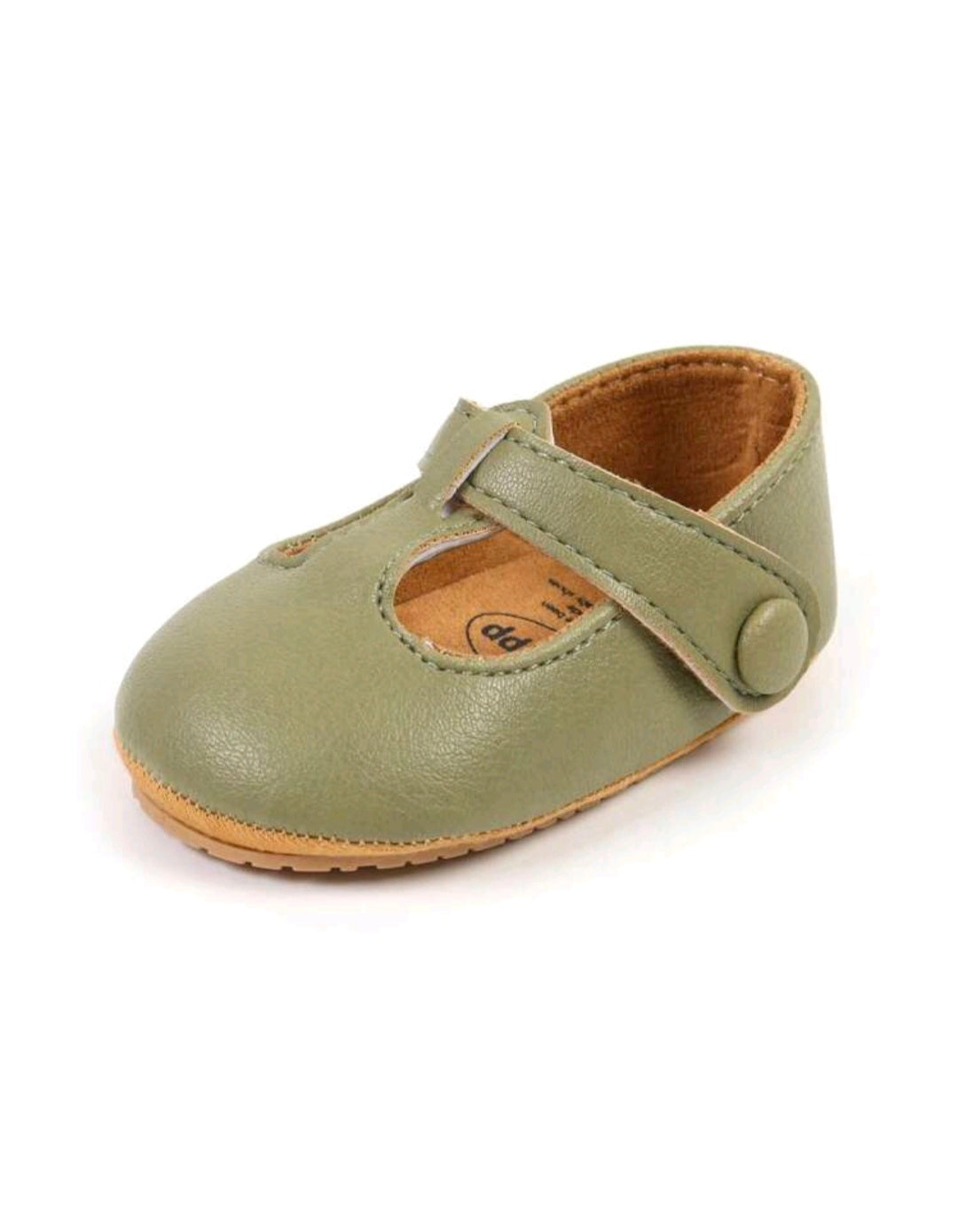 T-Strap Ballerina - Olive Green