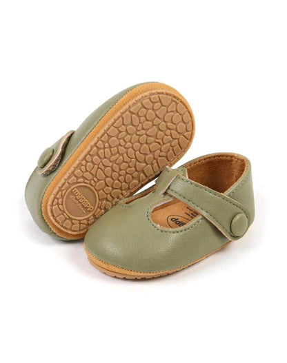 T-Strap Ballerina - Olive Green