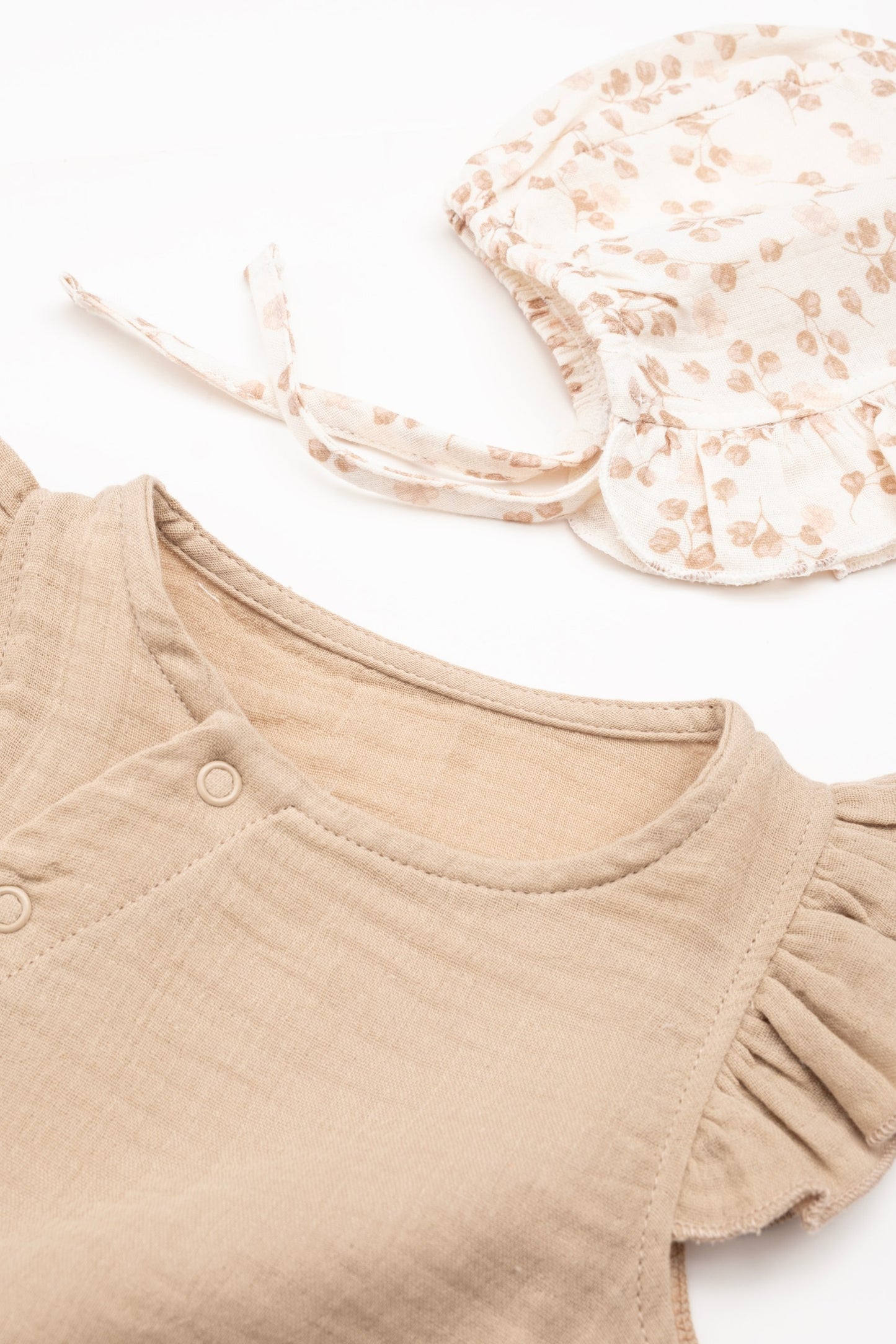 Muslin Flutter-Sleeve Baby Romper