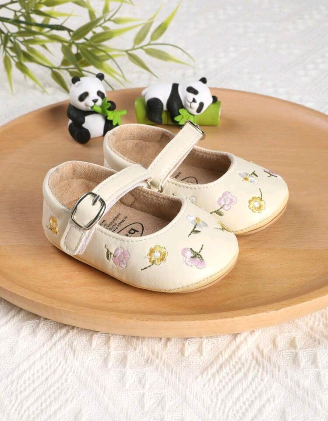 Floral Off-White Ballerina