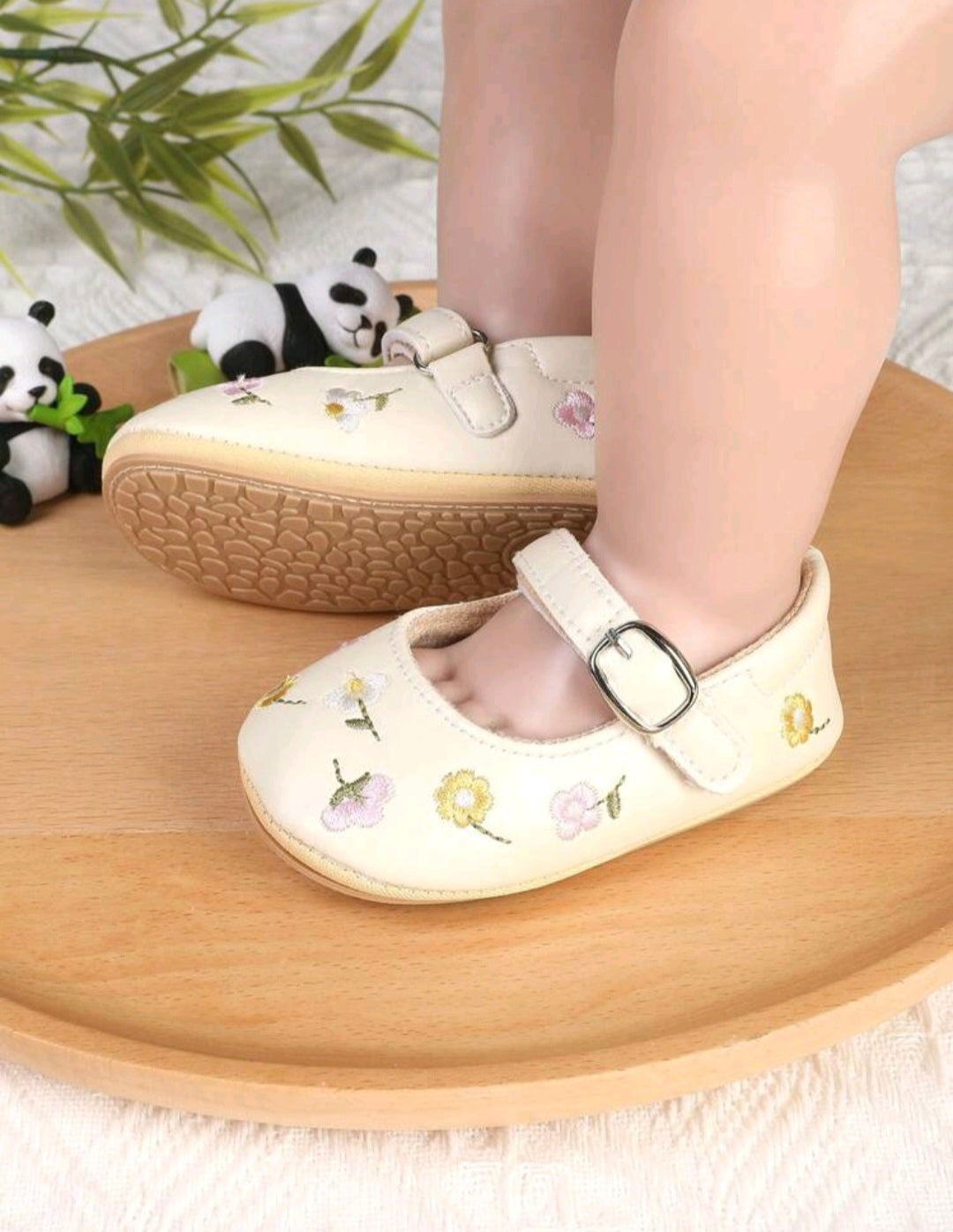 Floral Off-White Ballerina