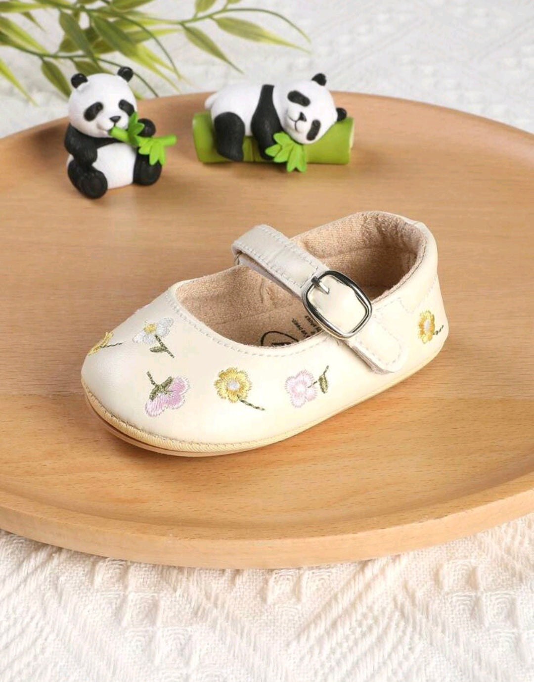 Floral Off-White Ballerina