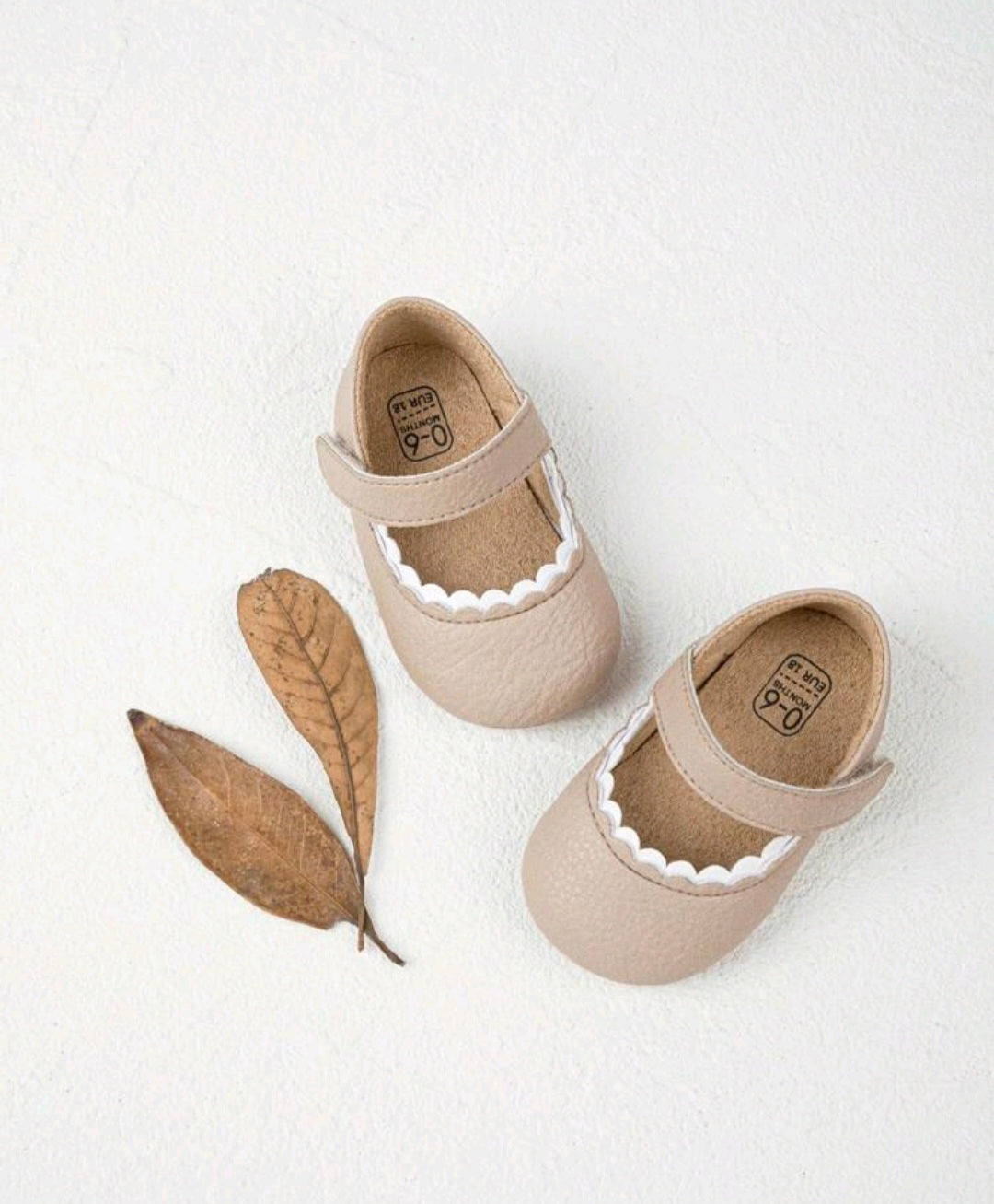 Leather Ballerina - Ecru