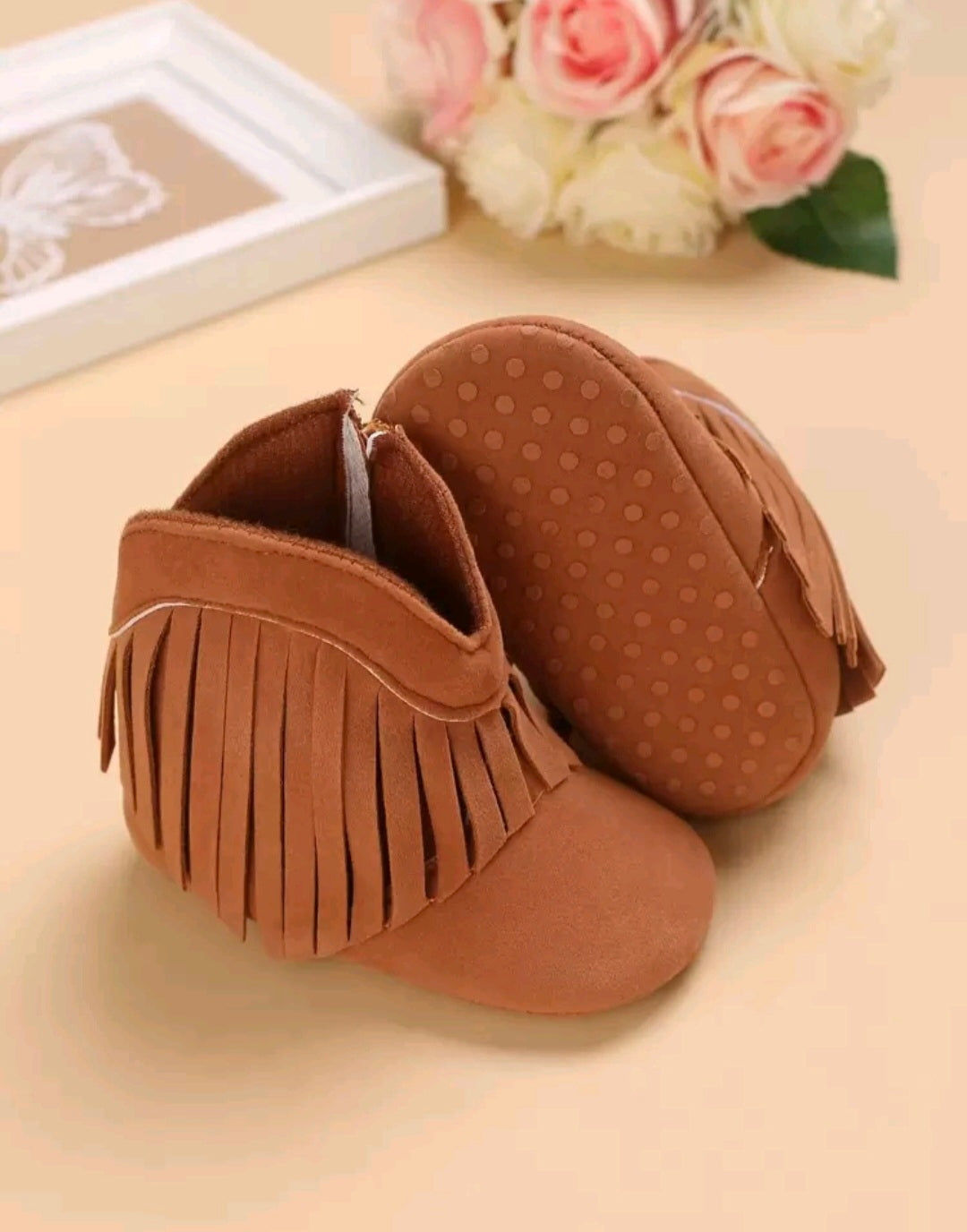 Cowboy Style Ankle Boots - Brown