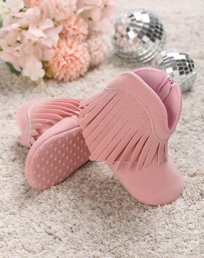 Cowboy Style Ankle Boots - Pink