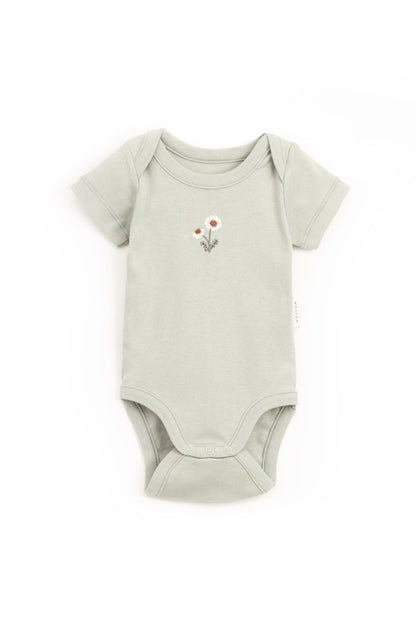 Organic Cotton Embroidered Baby Bodysuits – Set of 4 - 3-24M
