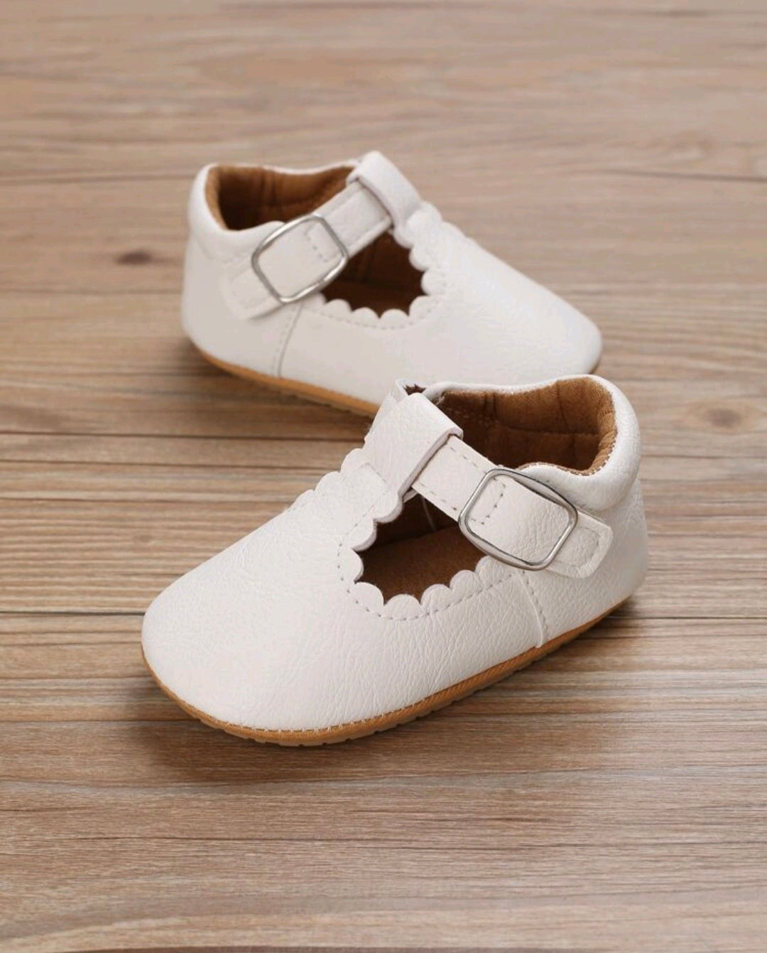 T-Strap Ballerina - White