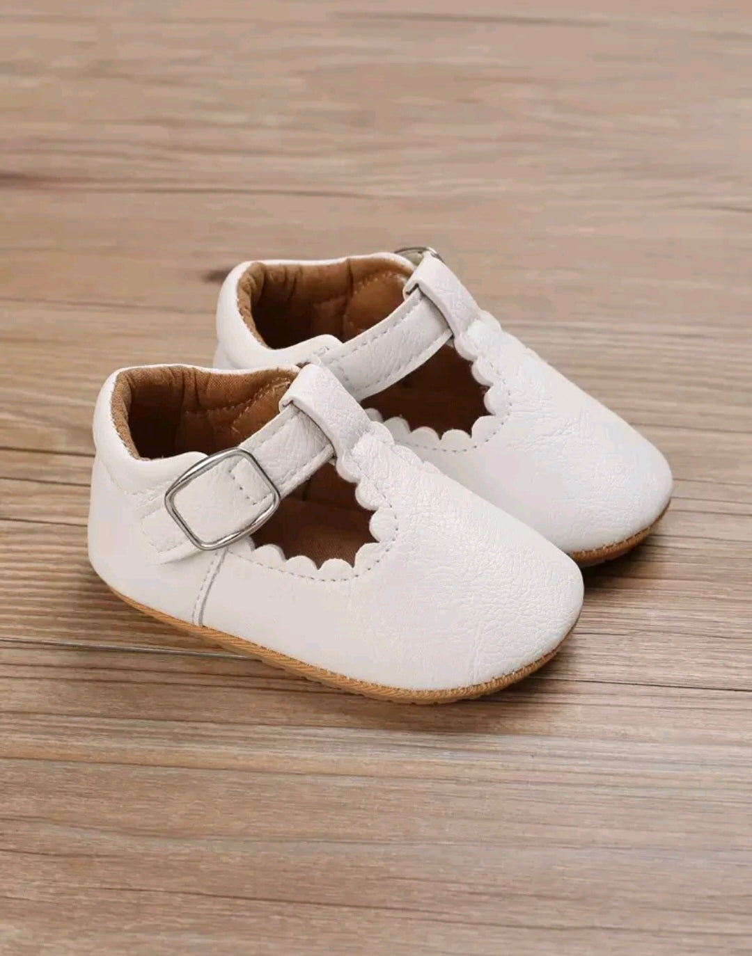 T-Strap Ballerina - White