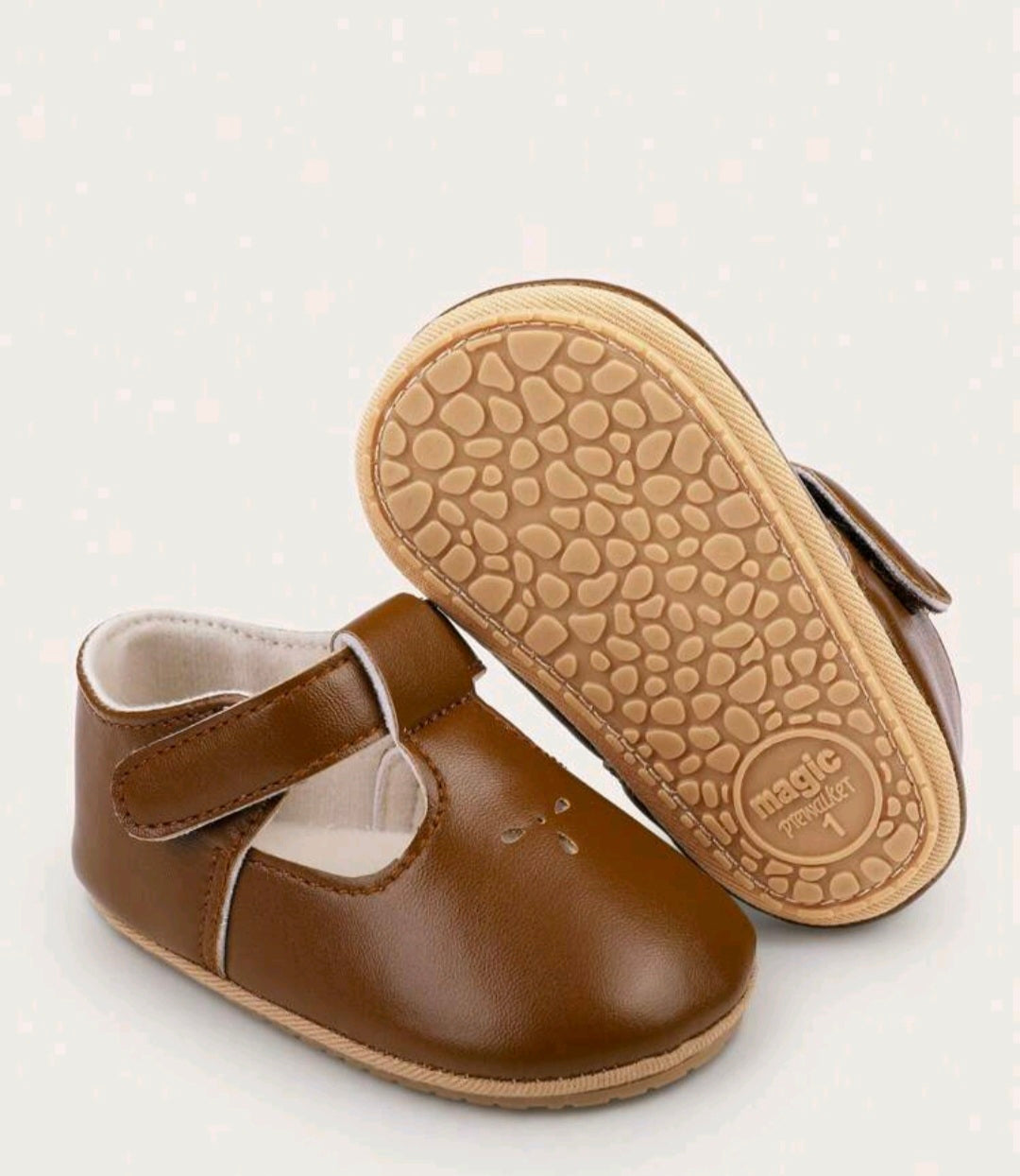 T-Strap Ballerina-Brown