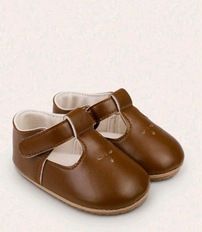 T-Strap Ballerina-Brown