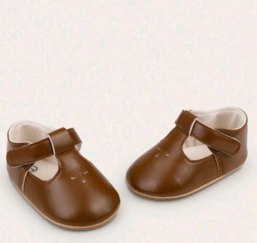 T-Strap Ballerina-Brown