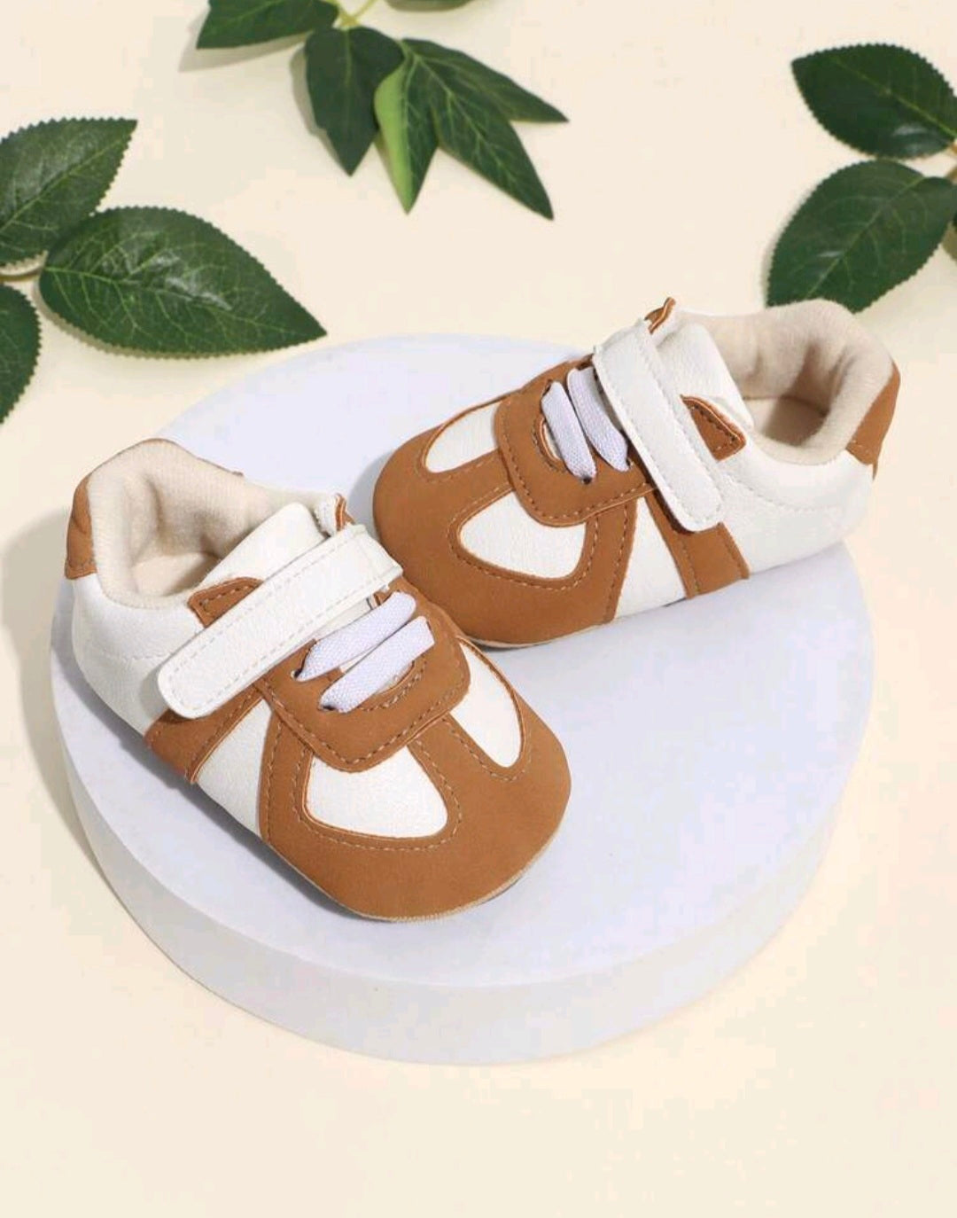 White And Brown Sneakers