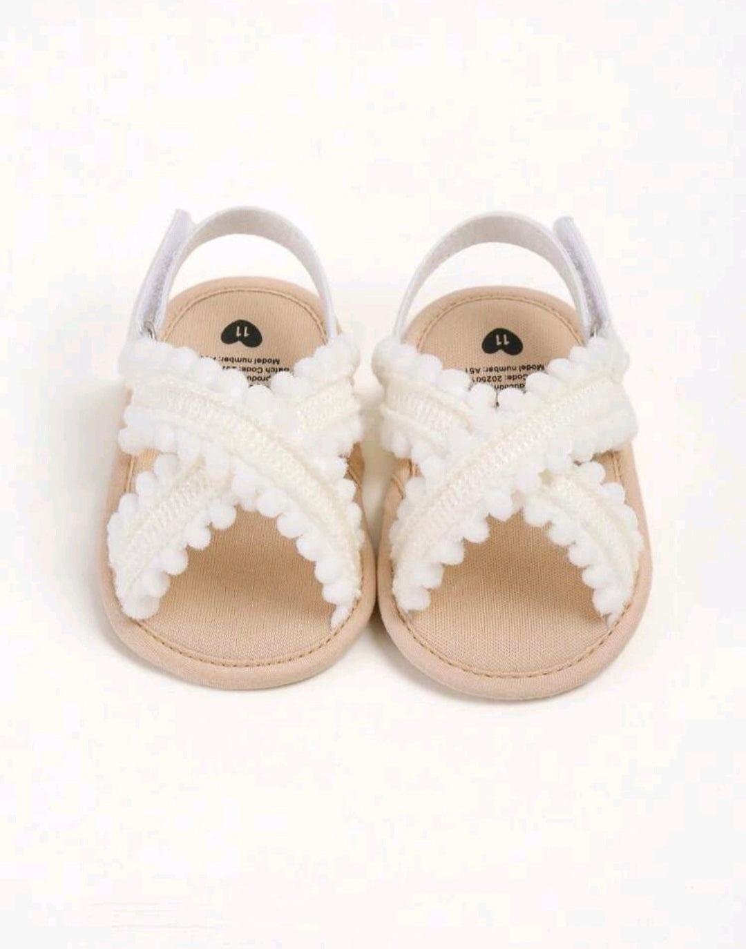 White Crochet Sandals