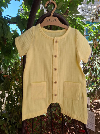 Baby Muslin Romper - Soft Cotton 6M -3Y