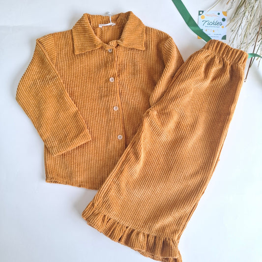 Vintage Ruffle Set - Moutarde - 1-6Y