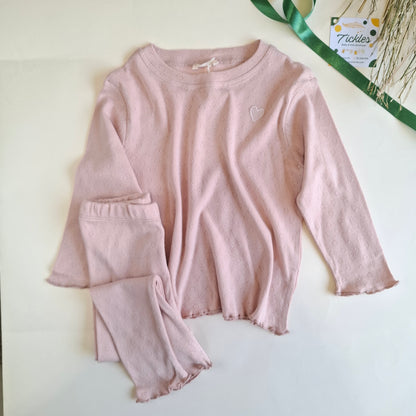 Pyjamas - Beige/White/Pink - 1-6Y