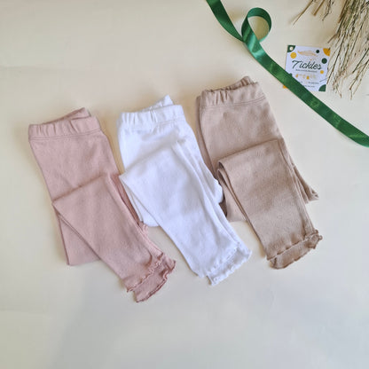 Pyjamas - Beige/White/Pink - 1-6Y
