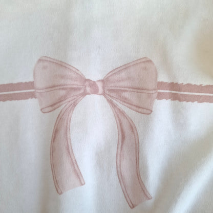 Sweatshirt & Pants Ribbon Set - Pink-Powder - 100% Organic Cotton - 3-24M
