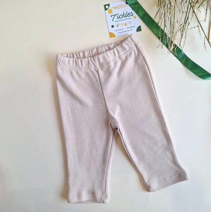 Sweatshirt & Pants Ribbon Set - Ecru-Stone - 100% Organic Cotton - 3-24M
