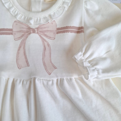 Dress with Headband Ribbon - Pink-Powder - 3-24M