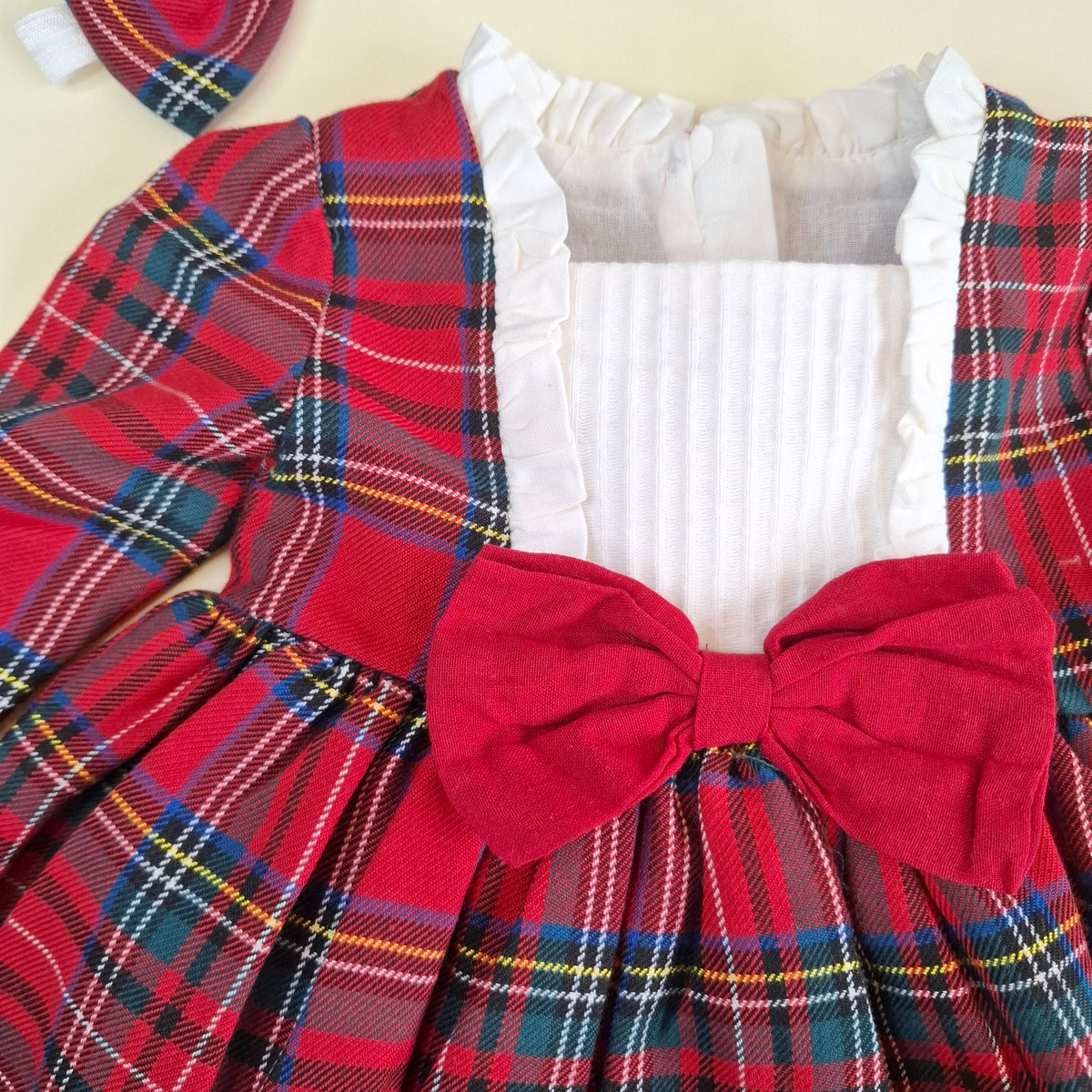 Merry and Bright Dress with Headband - 100% Cotton - 6-36M