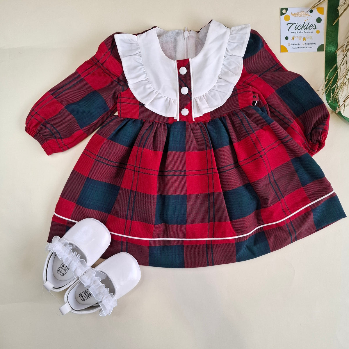 Jingle Bell Dress - 100% Cotton - 6-36M
