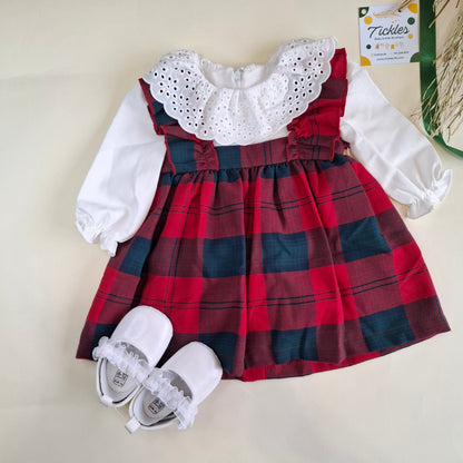 Festive Finch Dress - 100% Cotton - 6-36M