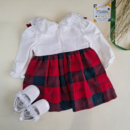 Festive Finch Dress - 100% Cotton - 6-36M