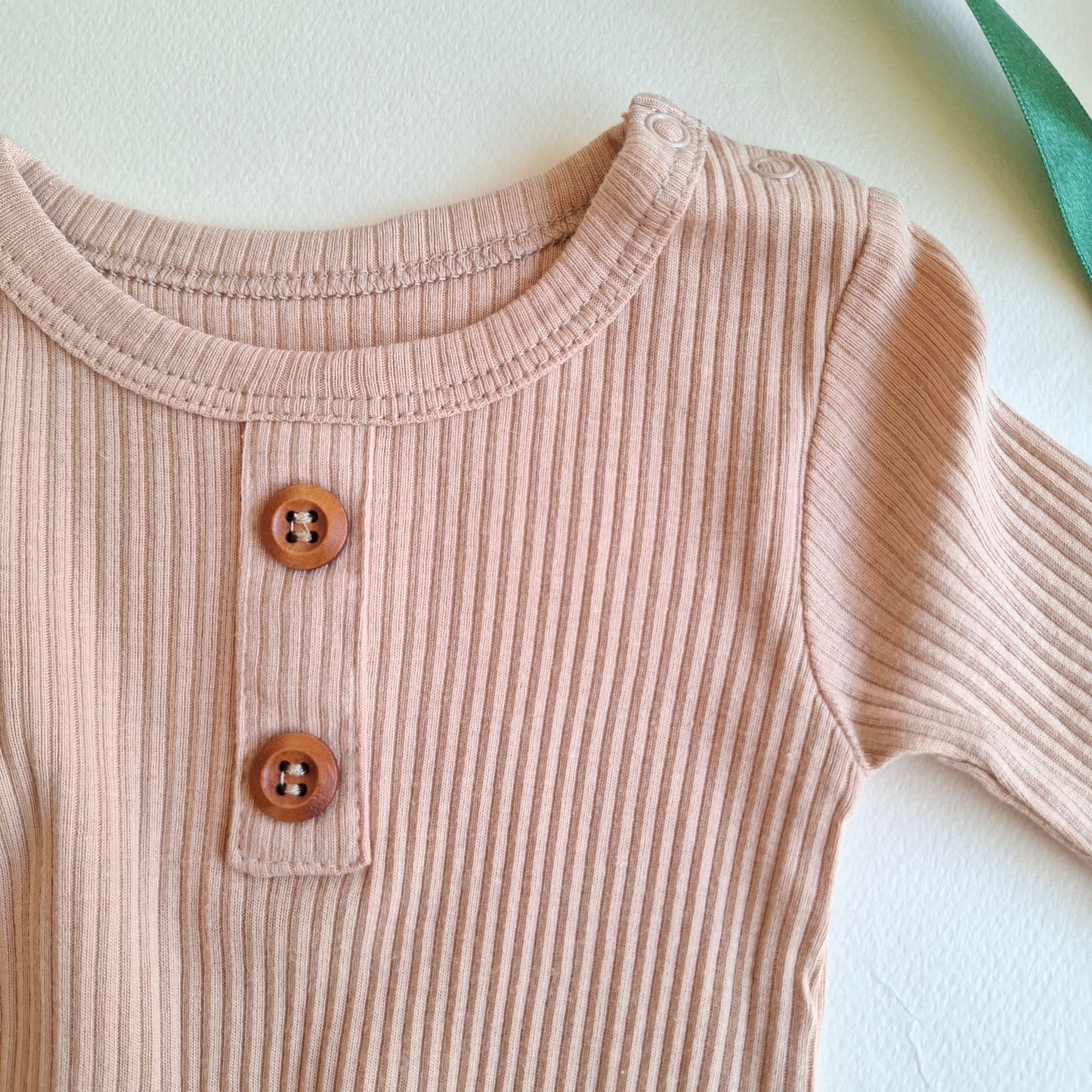 Long Sleeve Romper - Salmon - 0-24M