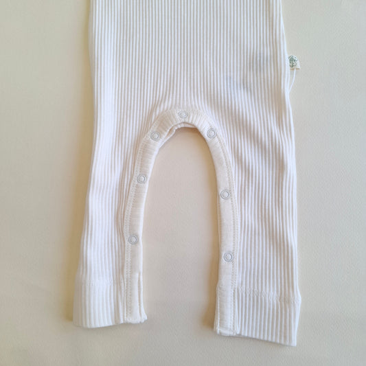 Long Sleeve Romper - Ecru - 0-24M