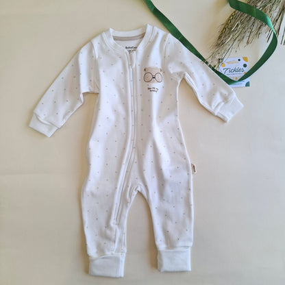 Zippered Romper Bear - 100% Organic Cotton - 3-24M