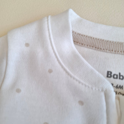 Zippered Romper Bear - 100% Organic Cotton - 3-24M