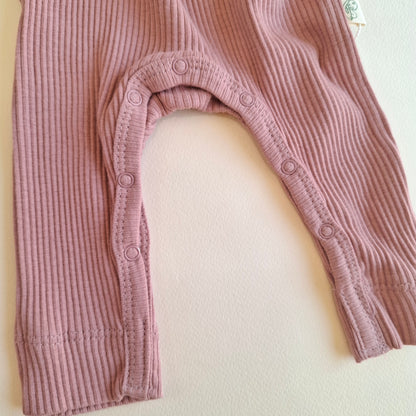 Long Sleeve Romper - Rose - 0-24M