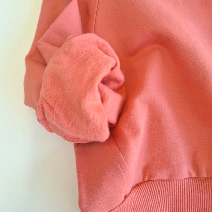 Snuggly Sweater & Legging light Fleeced Set - Orange/Pink - 1-6Y