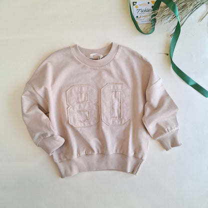 The 80 Style Pullover - Off-White/Beige/Nude Pink - 1-6Y