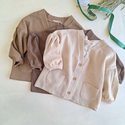Cardigan - Brown/Beige/Off-White - 9M-4Y