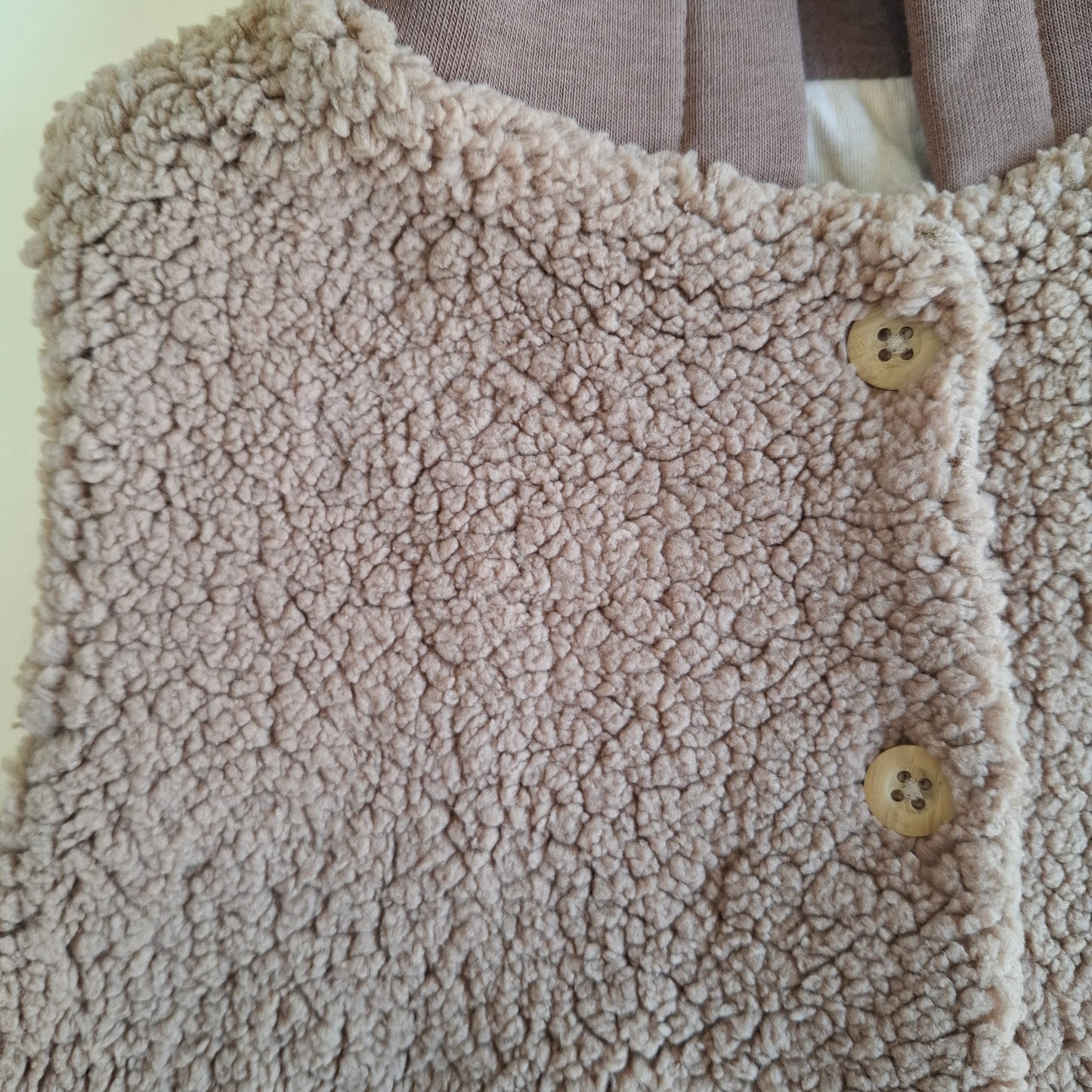 Shepherd Vest - Olive Green/Beige/Brown unisex- 9M-4Y