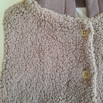 Shepherd Vest - Olive Green/Beige/Brown unisex- 9M-4Y