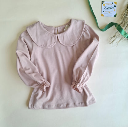 Petal Top - Beige/Pink - 1-6Y