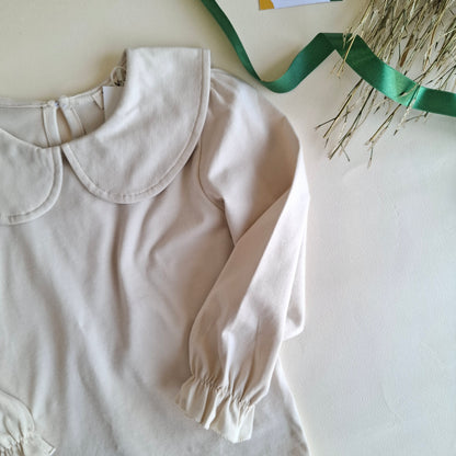 Petal Top - Beige/Pink - 1-6Y
