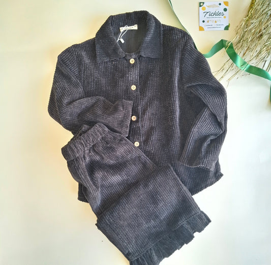Vintage Ruffle Set - Black - 1-6Y